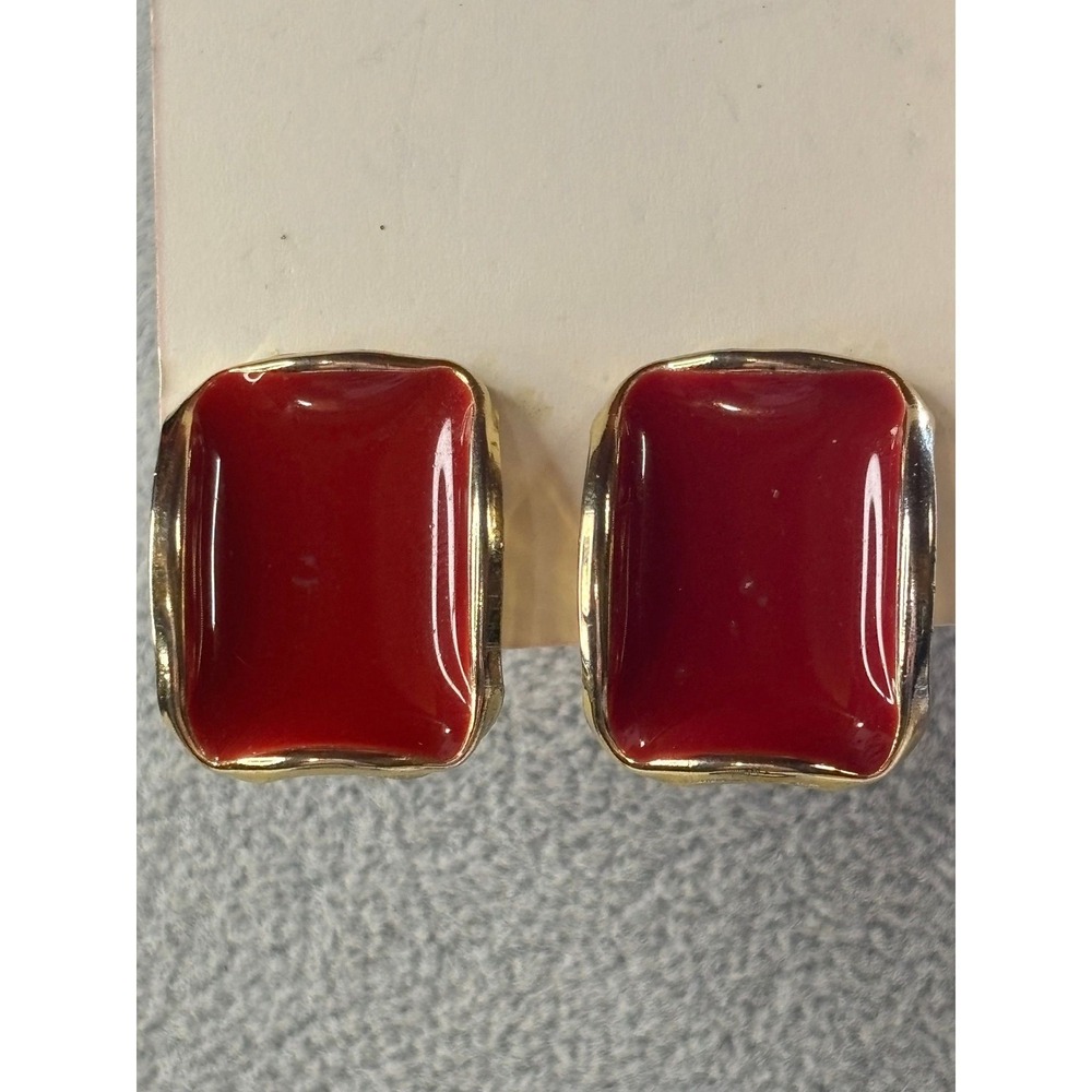 #23  Vintage Monet Enamel Clip-on Earrings